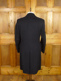 26/0333 vintage aquascutum navy blue venetian wool raincoat overcoat coat 42 regular