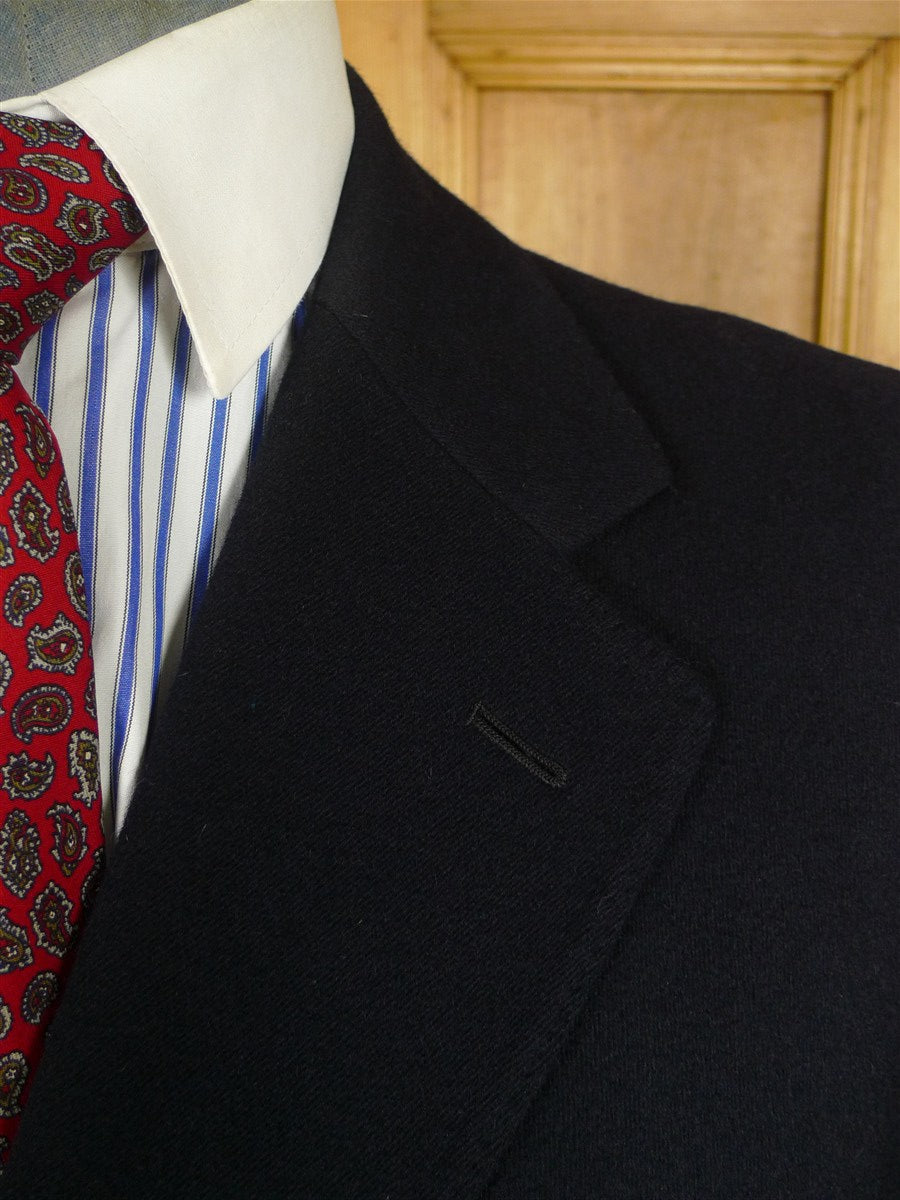 26/0333 vintage aquascutum navy blue venetian wool raincoat overcoat coat 42 regular