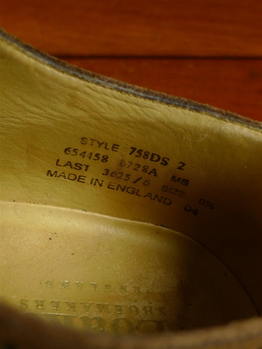 26/0344 loake chestnut brown suede brogue lace-up shoe uk 9.5