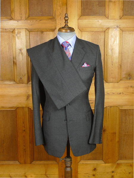 26/0360 sims & macdonald 2001 savile row bespoke grey wool & mohair suit 37 extra long