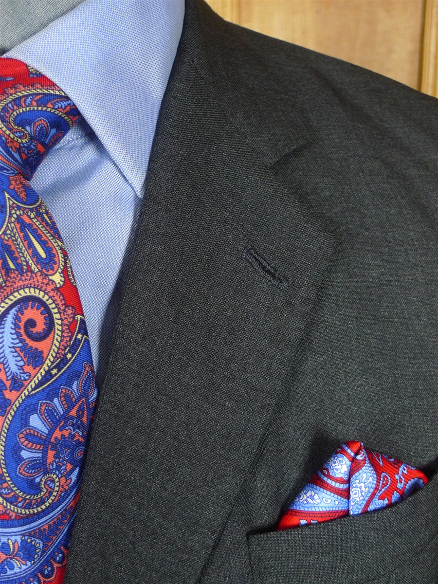 26/0360 sims & macdonald 2001 savile row bespoke grey wool & mohair suit 37 extra long