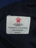 26/0356 turnbull & asser 2-tone blue wool & silk blazer jacket 38-39 regular