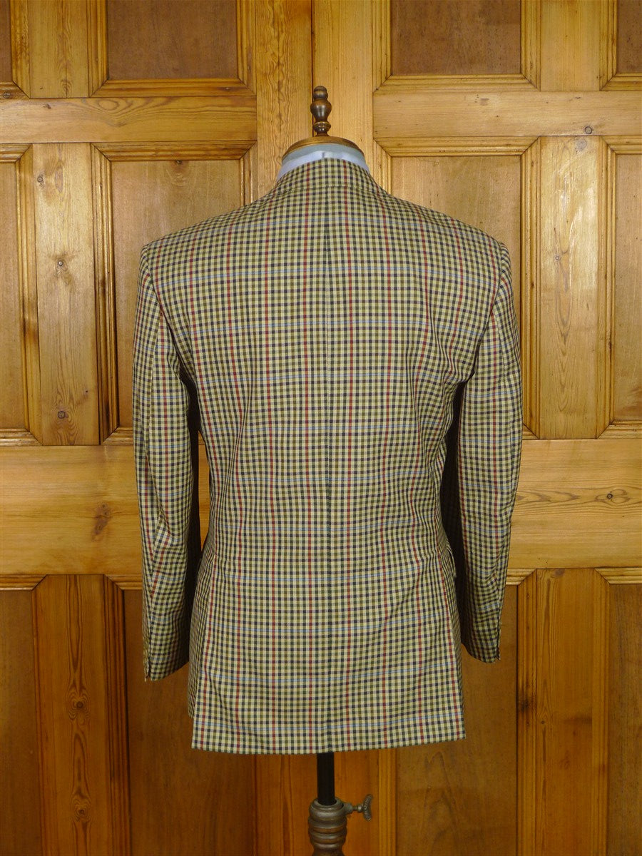 26/0350 near immaculate daks dd 100% wool house check lightweight sports jacket blazer 40 short
