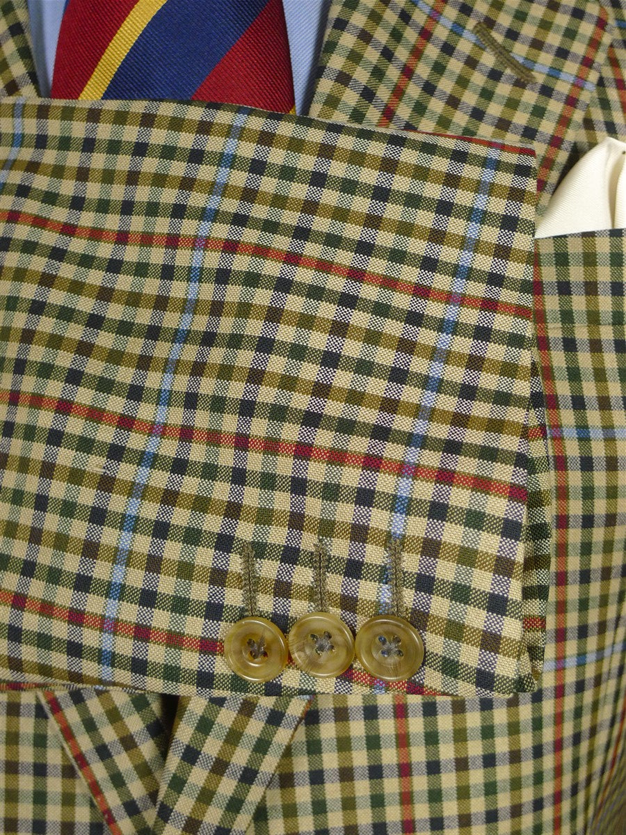 26/0350 near immaculate daks dd 100% wool house check lightweight sports jacket blazer 40 short