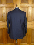 26/0347 immaculate gio genco mayfair italian bespoke super 150s & silk navy blue 3-piece suit 44 short