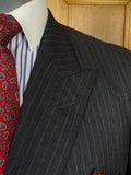 26/0348 maurice sedwell 2005 savile row bespoke grey rope-stripe wool & cashmere d/b suit 45 short