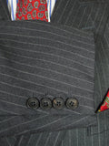 26/0348 maurice sedwell 2005 savile row bespoke grey rope-stripe wool & cashmere d/b suit 45 short