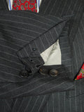 26/0348 maurice sedwell 2005 savile row bespoke grey rope-stripe wool & cashmere d/b suit 45 short