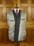 26/0348 maurice sedwell 2005 savile row bespoke grey rope-stripe wool & cashmere d/b suit 45 short