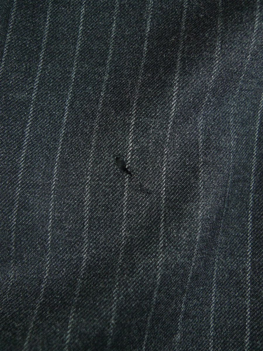 26/0348 maurice sedwell 2005 savile row bespoke grey rope-stripe wool & cashmere d/b suit 45 short