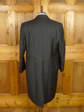 26/0364 immaculate gio genco mayfair 2013 italian bespoke charcoal grey fine herringbone wool morning coat 42 short to regular