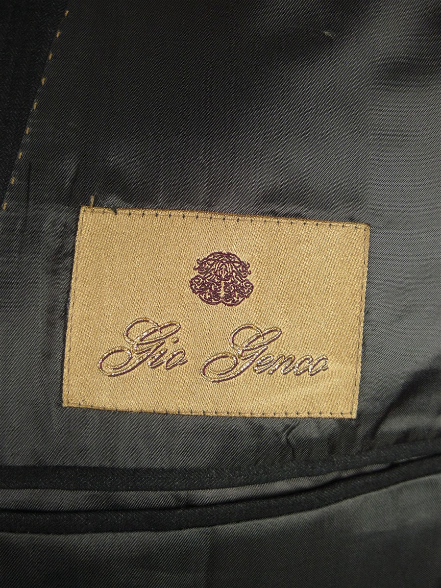 26/0364 immaculate gio genco mayfair 2013 italian bespoke charcoal grey fine herringbone wool morning coat 42 short to regular