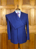 26/0366 immaculate oliver brown chelsea mtm blue wool & cashmere 3-piece suit (rrp £2000) 41 short