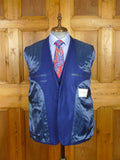 26/0366 immaculate oliver brown chelsea mtm blue wool & cashmere 3-piece suit (rrp £2000) 41 short