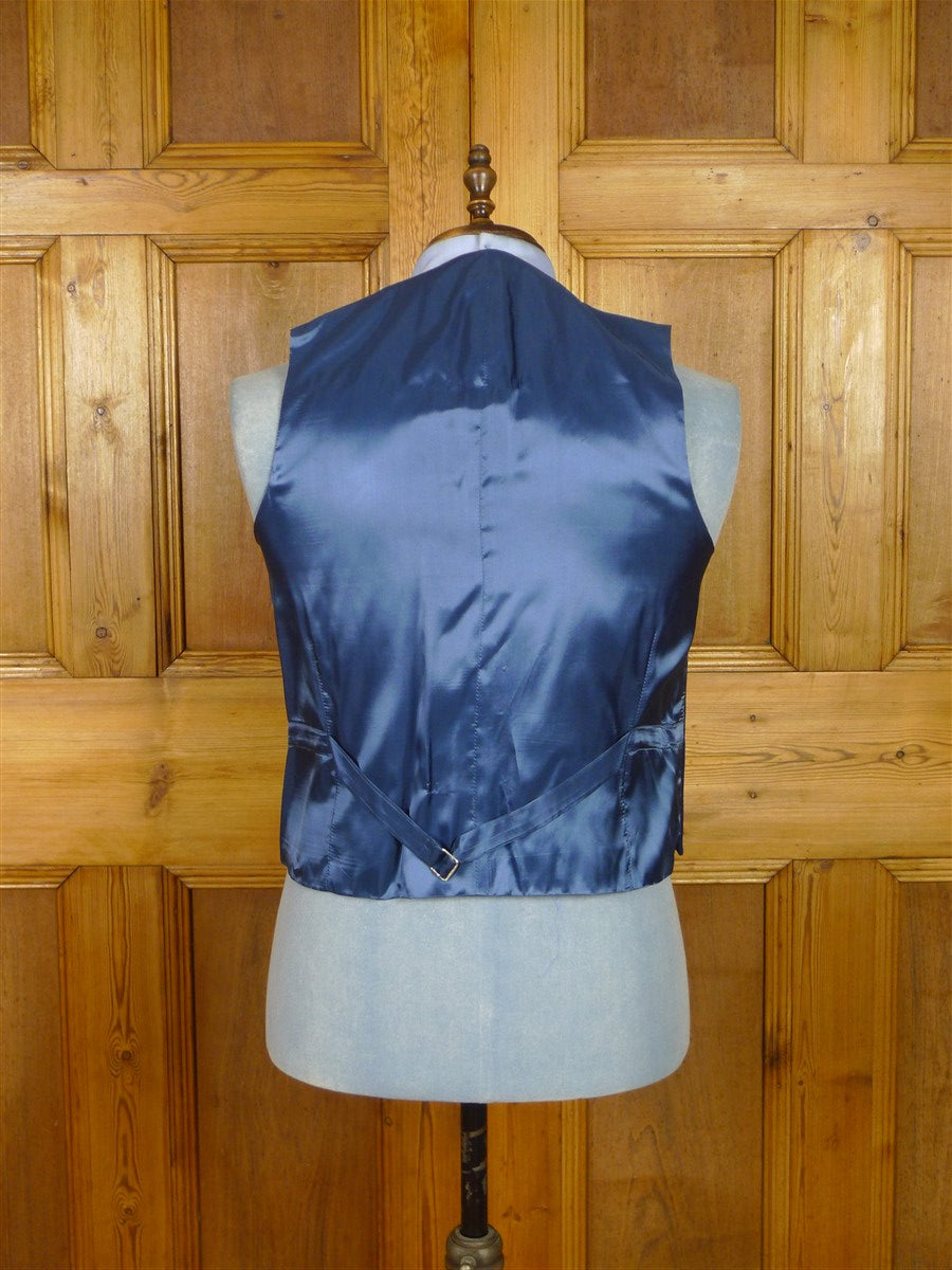 26/0366 immaculate oliver brown chelsea mtm blue wool & cashmere 3-piece suit (rrp £2000) 41 short