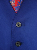 26/0366 immaculate oliver brown chelsea mtm blue wool & cashmere 3-piece suit (rrp £2000) 41 short