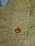 26/0380 luis herrera spanish bespoke green / amber wp check unstructured tweed jacket 40 short