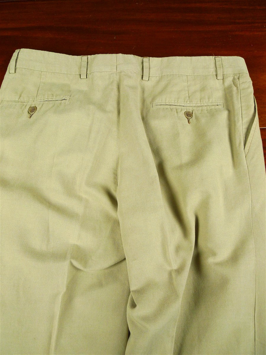 26/0375 bespoke tailored beige linen chino trouser 32 short