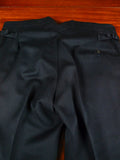 26/0379 immaculate buckleigh london bespoke black barathea wool evening trouser 36