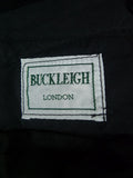 26/0379 immaculate buckleigh london bespoke black barathea wool evening trouser 36