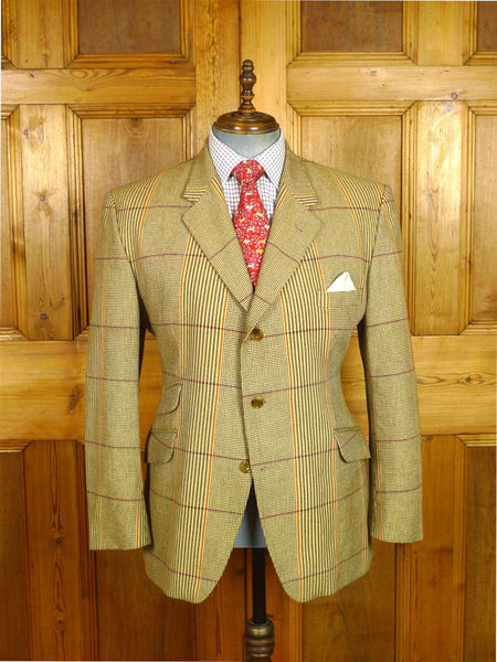 26/0392 vintage john g hardy heavyweight alsport check tweed sports jacket 44 short