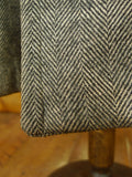 26/0398 genuine 1940s vintage heavyweight grey herringbone tweed full-length overcoat coat 41-42