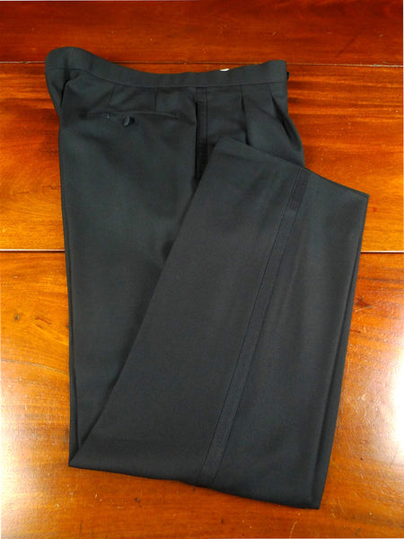 26/0388 italian luxury wool black evening stripe trouser 34