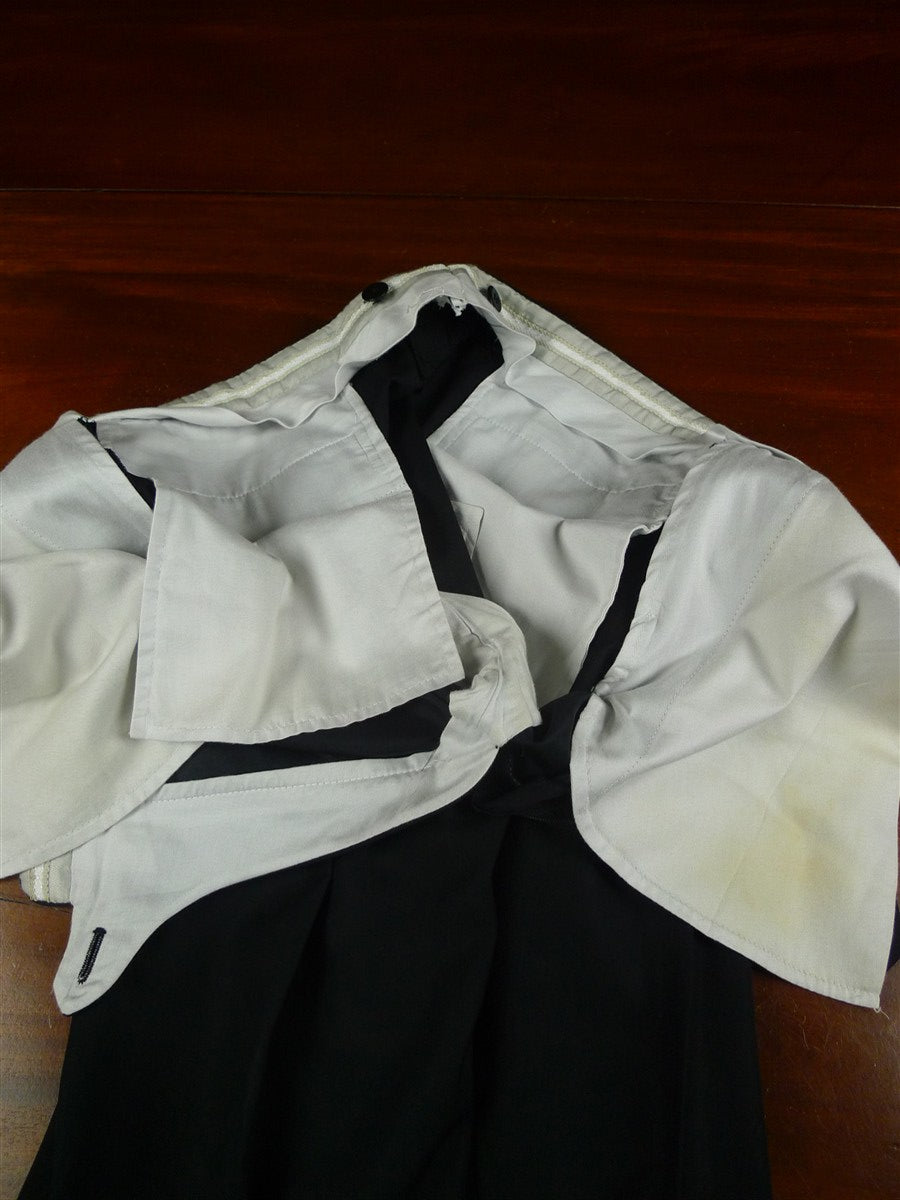 26/0388 italian luxury wool black evening stripe trouser 34