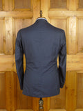 26/0389 lh napoli 2011 italian bespoke blue luxury wool suit w/ horn buttons 42-43 regular to long