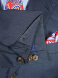 26/0389 lh napoli 2011 italian bespoke blue luxury wool suit w/ horn buttons 42-43 regular to long