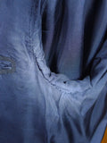 26/0389 lh napoli 2011 italian bespoke blue luxury wool suit w/ horn buttons 42-43 regular to long