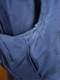 26/0389 lh napoli 2011 italian bespoke blue luxury wool suit w/ horn buttons 42-43 regular to long