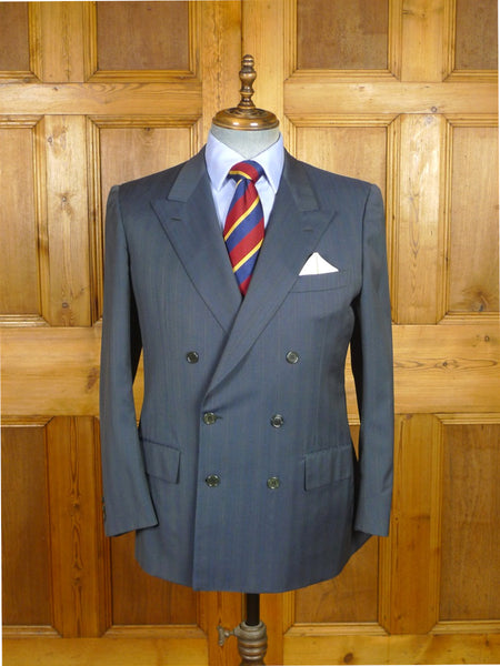 26/0382 immaculate vintage brioni italian luxury wool d/b blue blazer 40 short