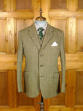 26/0397 vintage john g hardy green / amber wp check tweed jacket & waistcoat 41 regular