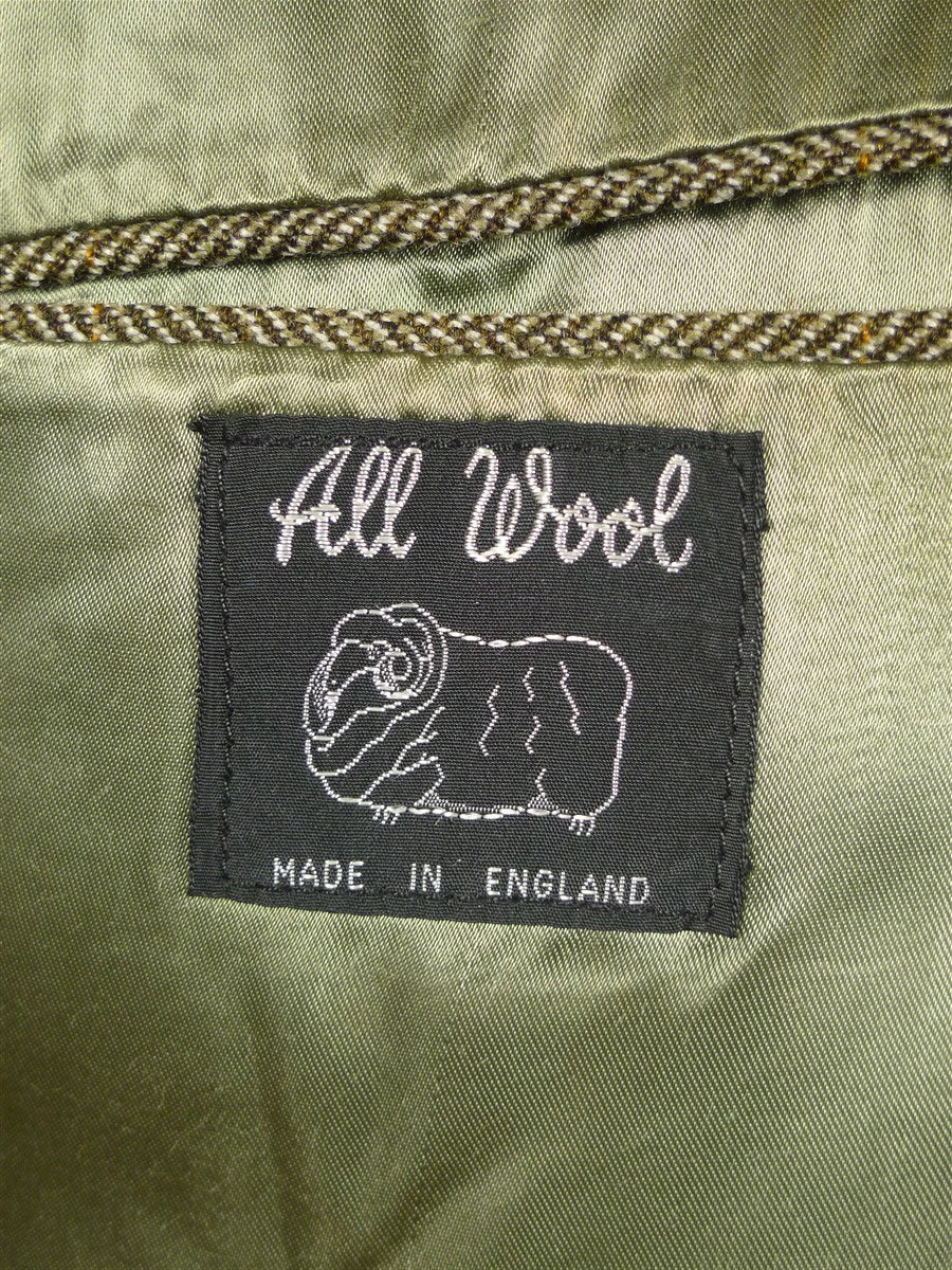 26/0397 vintage john g hardy green / amber wp check tweed jacket & waistcoat 41 regular