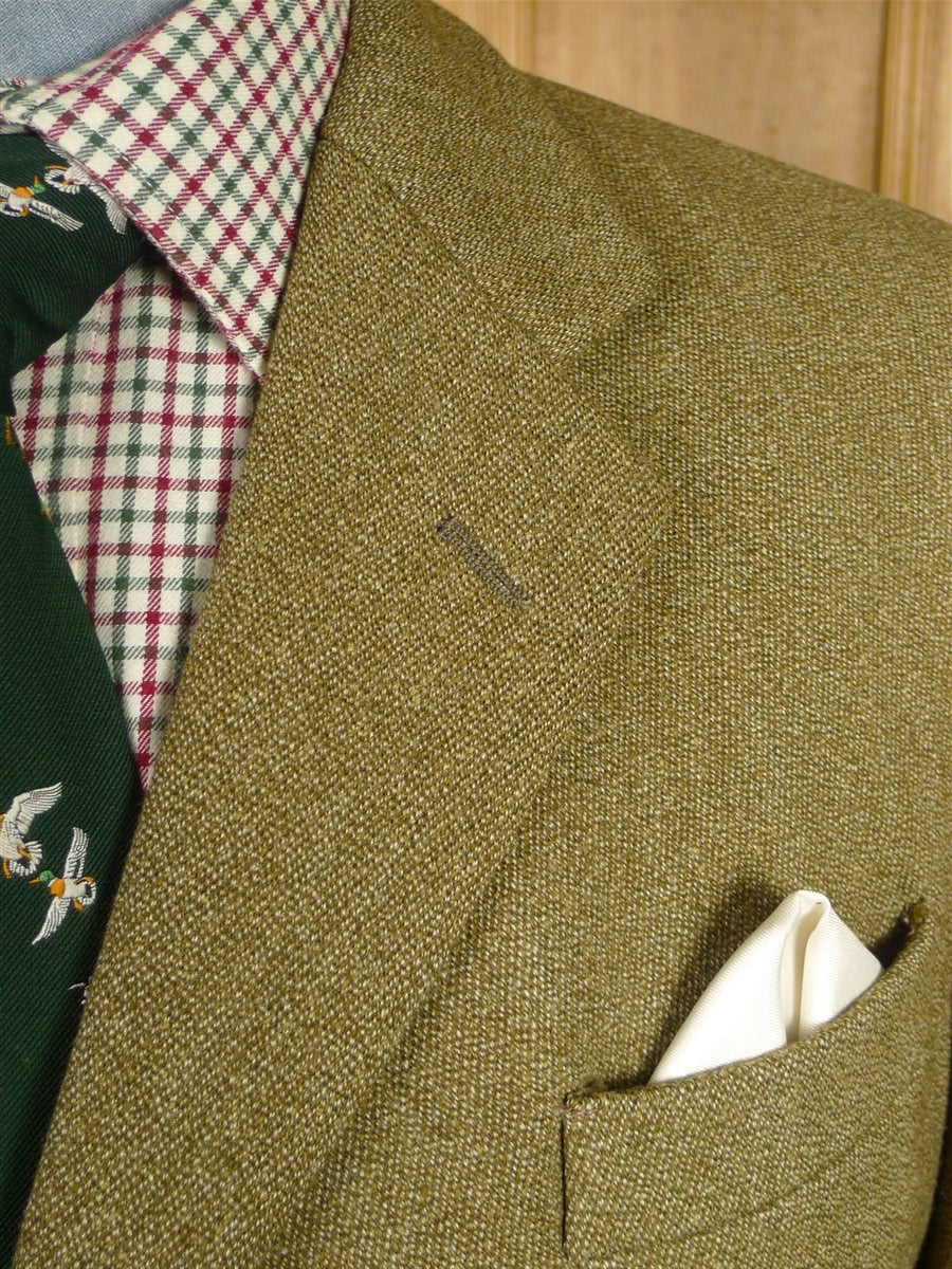 26/0414 immaculate john g hardy heavyweight green keepers tweed hacking jacket w/ ghillie collar 40-41 long
