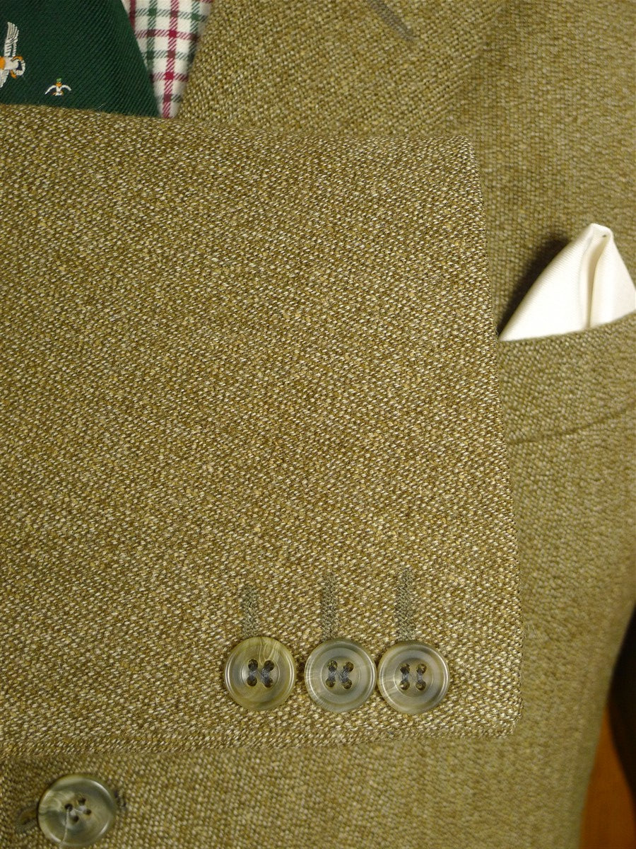 26/0414 immaculate john g hardy heavyweight green keepers tweed hacking jacket w/ ghillie collar 40-41 long
