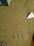 26/0414 immaculate john g hardy heavyweight green keepers tweed hacking jacket w/ ghillie collar 40-41 long
