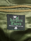26/0414 immaculate john g hardy heavyweight green keepers tweed hacking jacket w/ ghillie collar 40-41 long