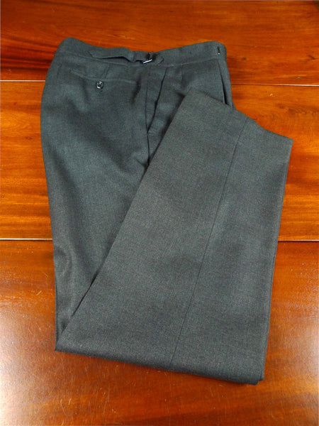 26/0416 excellent 2001 dege & skinner savile row bespoke grey worsted trouser 32