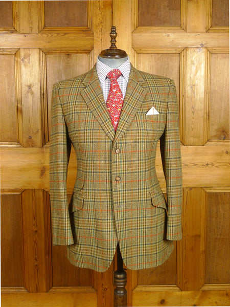 26/0432 immaculate bladen supasax glen check tweed sports jacket 43 long