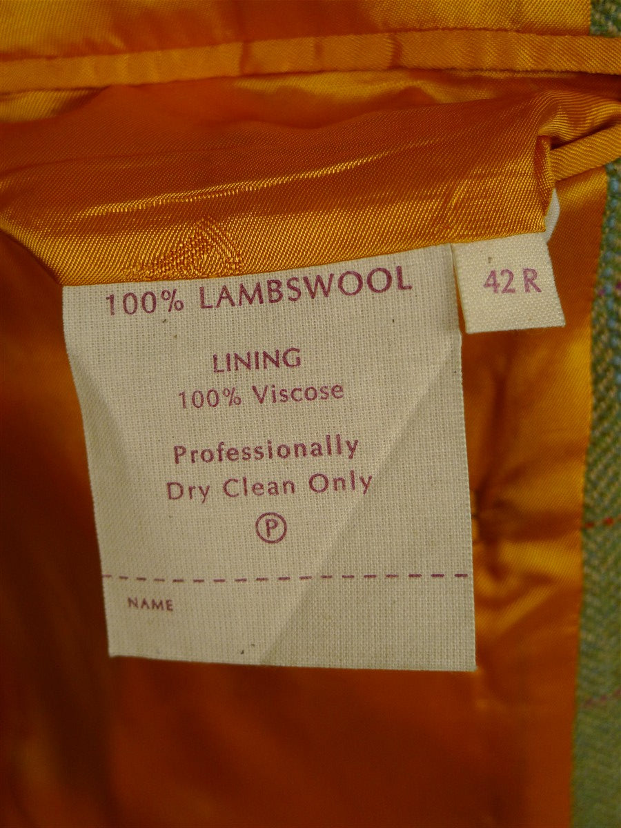 26/0440 mint bladen original 100% lambswool green graph check tweed jacket (rrp £450) 42 regular