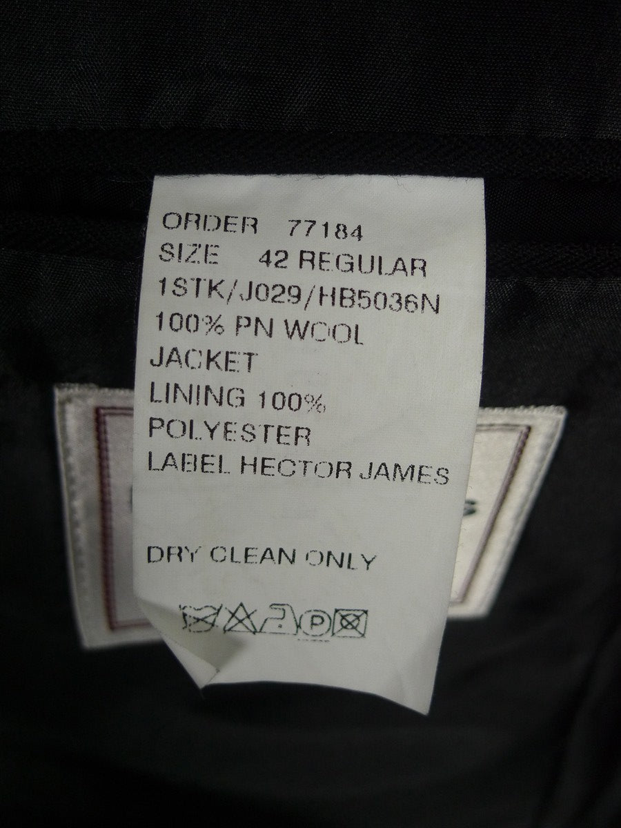 26/0462 immaculate black herringbone wool masonic morning jacket 43 regular