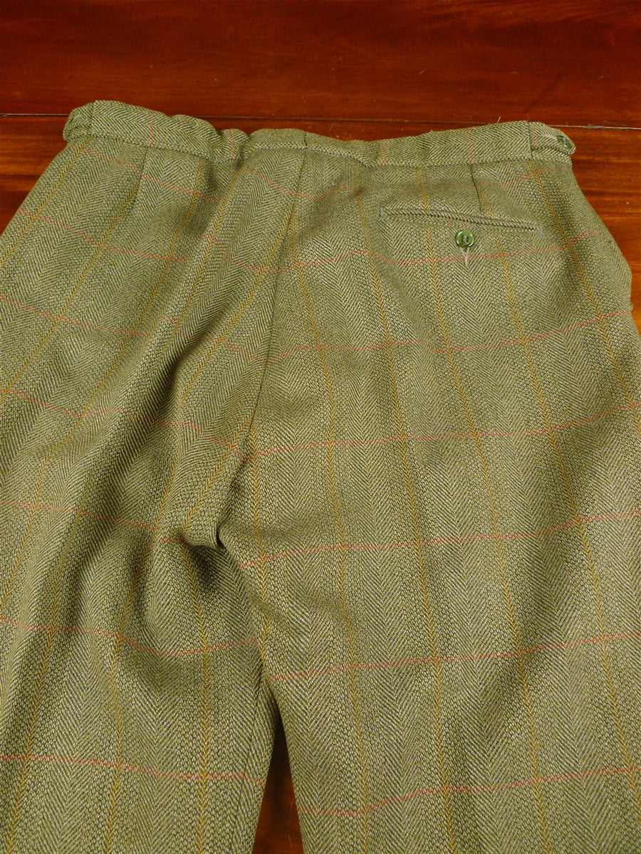 26/0468 vintage haggart of aberfeldy heavyweight green wp check 3-piece tweed suit - jacket / trouser / breeks - 42 regular