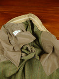 26/0487 vintage british heavyweight green derby tweed 3-piece shooting suit - jacket / 2 pair breeks - 42 regular to long