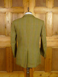 26/0483 vintage british heavyweight wp check tweed hacking jacket w/ ghillie collar & matching waistcoat 40 regular
