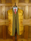 26/0483 vintage british heavyweight wp check tweed hacking jacket w/ ghillie collar & matching waistcoat 40 regular
