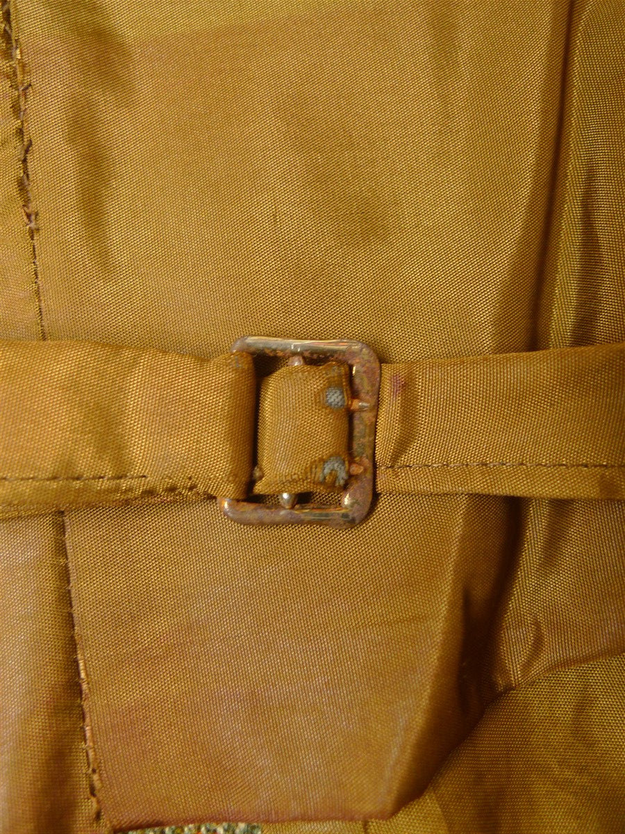 26/0483 vintage british heavyweight wp check tweed hacking jacket w/ ghillie collar & matching waistcoat 40 regular