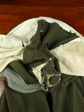 26/0491 vintage bespoke tailor heavyweight dark green / amber wp check tweed shooting breeks 36