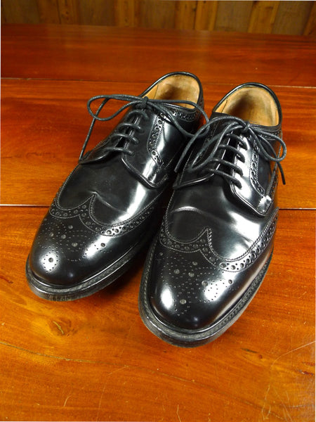 26/0212 heavyweight herring shoes 'canning' black brogue shoe uk 11